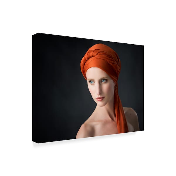 Ross Oscar 'The Girl With The Orange Shawl' Canvas Art,14x19